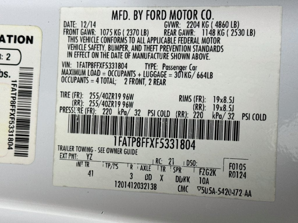 2015 Ford Mustang GT Premium Convertible