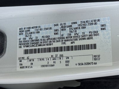 2021 Ford Escape SEL 4WD-Hybrid