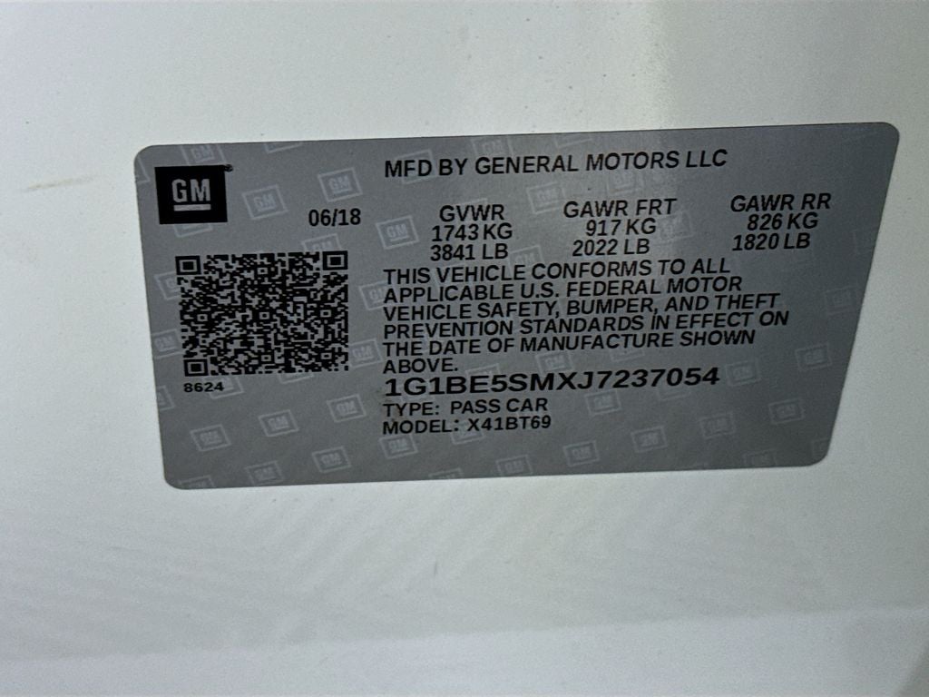 2018 Chevrolet Cruze LT