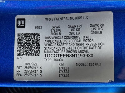 2022 Chevrolet Colorado ZR2