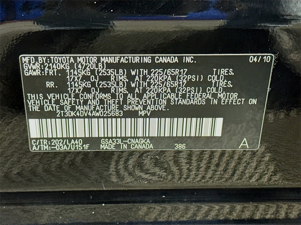 2010 Toyota RAV4 Limited 4X4