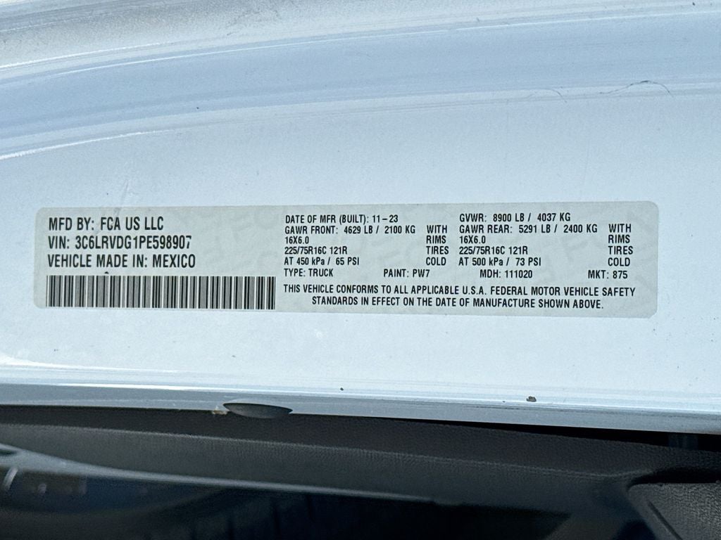 2023 RAM ProMaster 2500 High Roof 159 WB