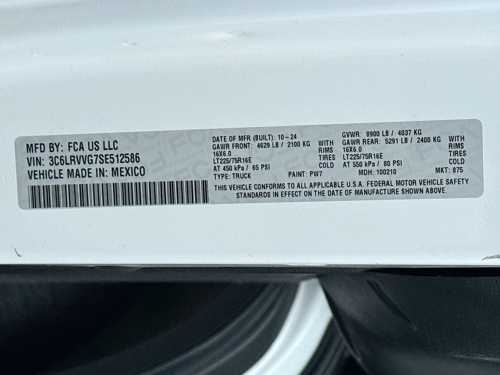 2025 RAM ProMaster 2500 136"WB-LOW ROOF