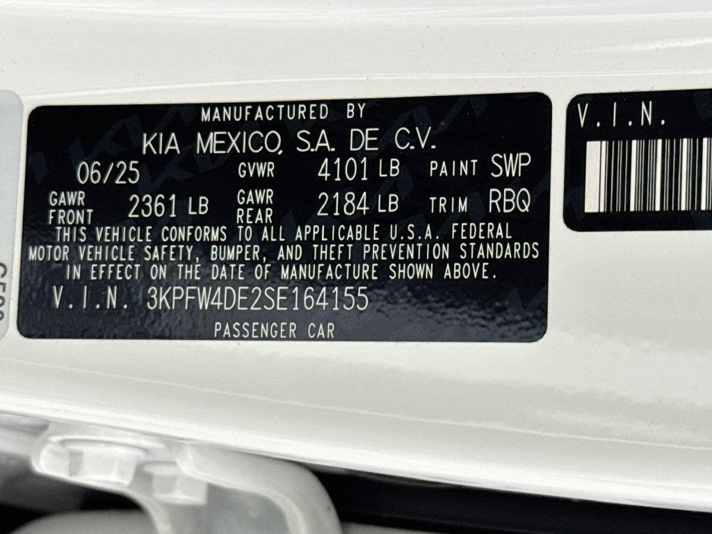 2025 Kia K4 GT-Line Sunroof Package
