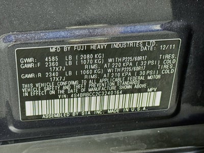 2012 Subaru Outback 2.5i Premium