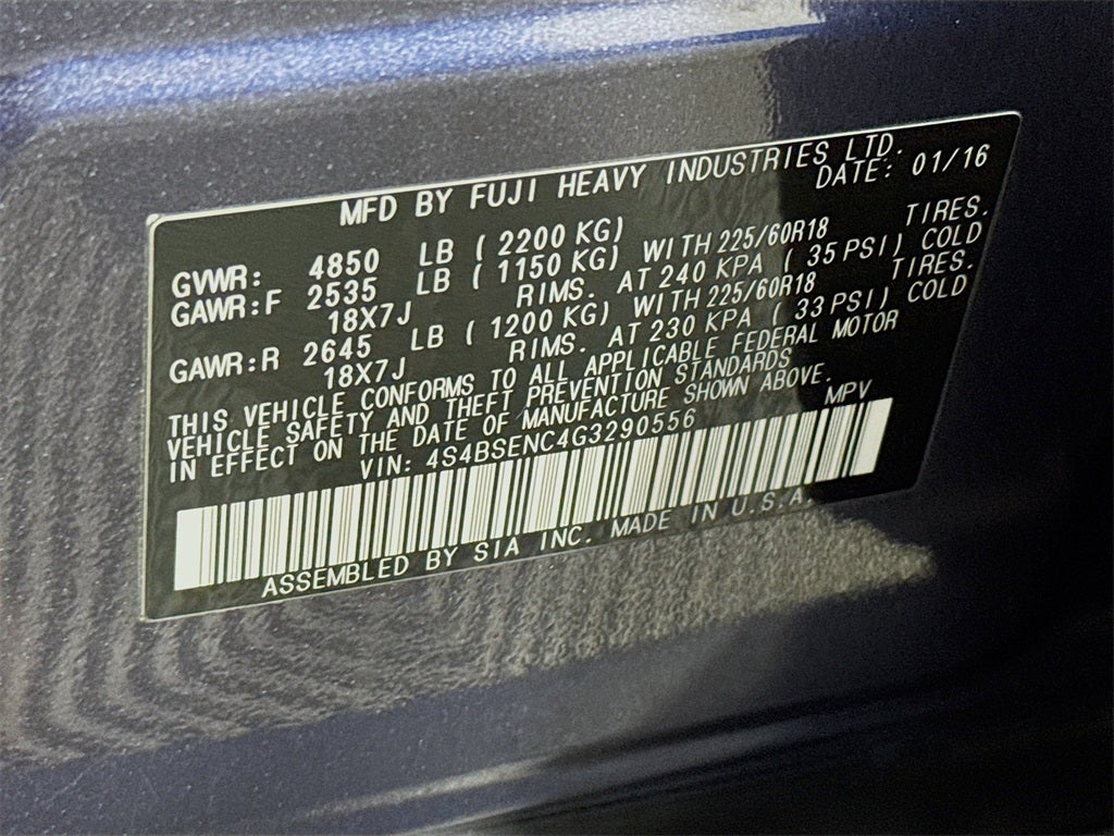 2016 Subaru Outback 3.6R Limited