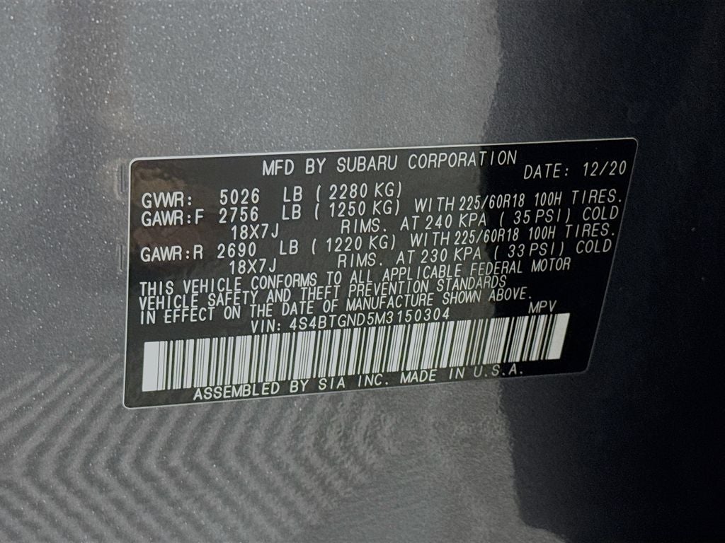 2021 Subaru Outback Limited XT