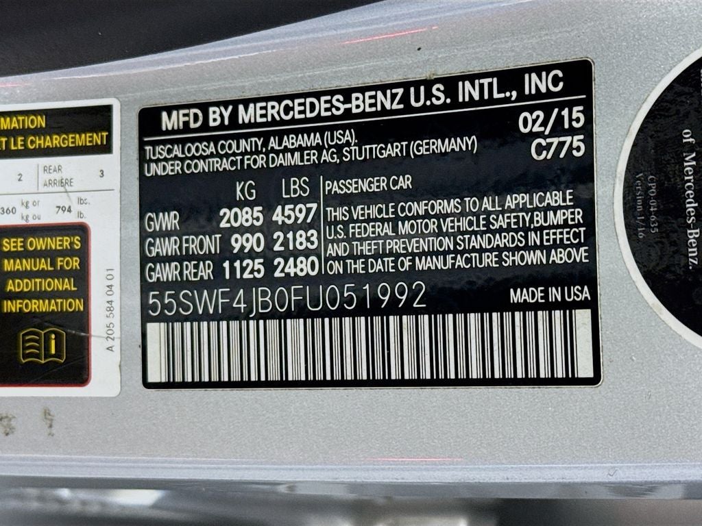 2015 Mercedes-Benz C 300 C 300 Sport