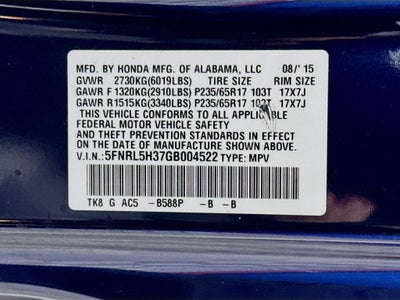 2016 Honda Odyssey SE