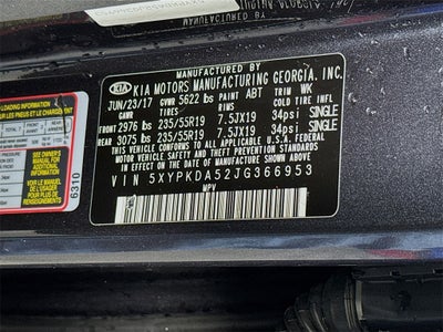 2018 Kia Sorento SX Limited