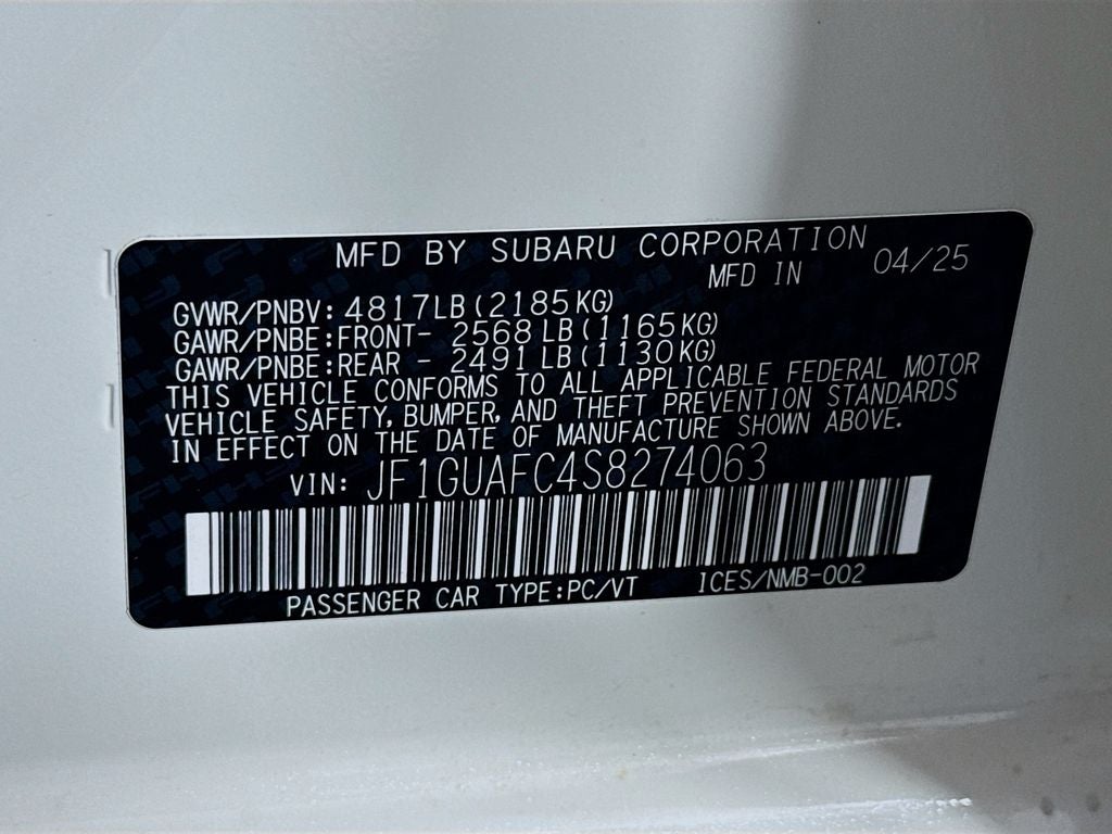 2025 Subaru Impreza Sport