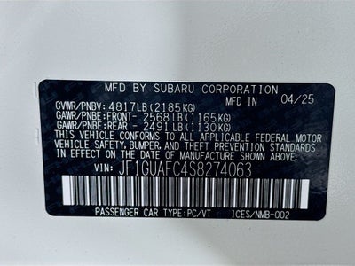 2025 Subaru Impreza Sport