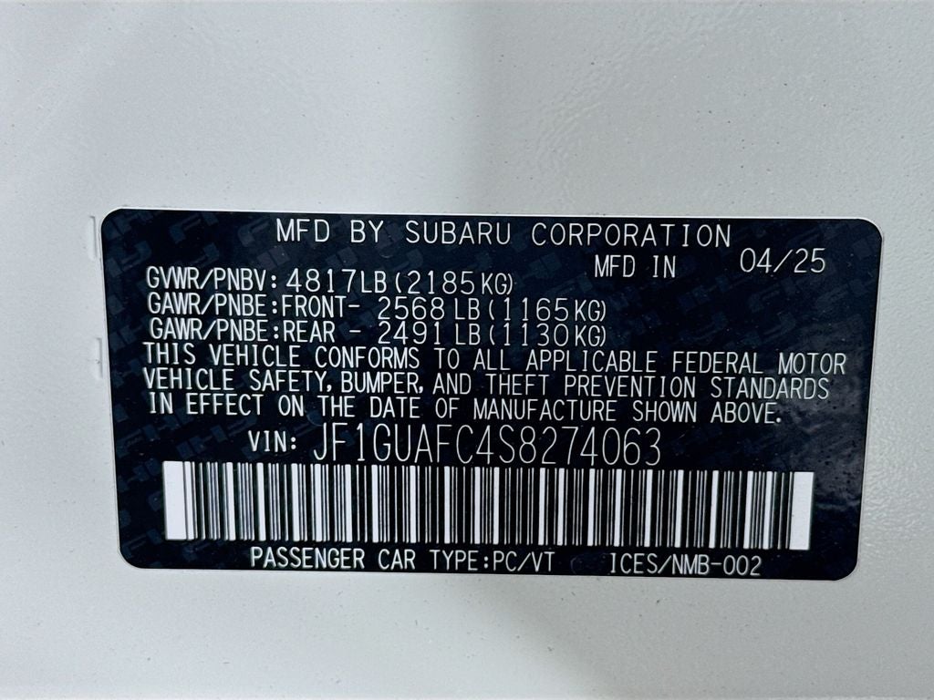 2025 Subaru Impreza Sport