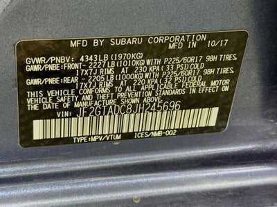 2018 Subaru Crosstrek 2.0i Premium AWD -CVT Populer Pakage #3