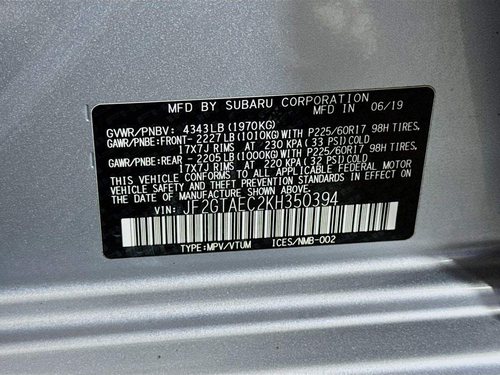 2019 Subaru Crosstrek 2.0i Premium