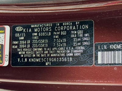 2016 Kia Sedona SXL Luxury
