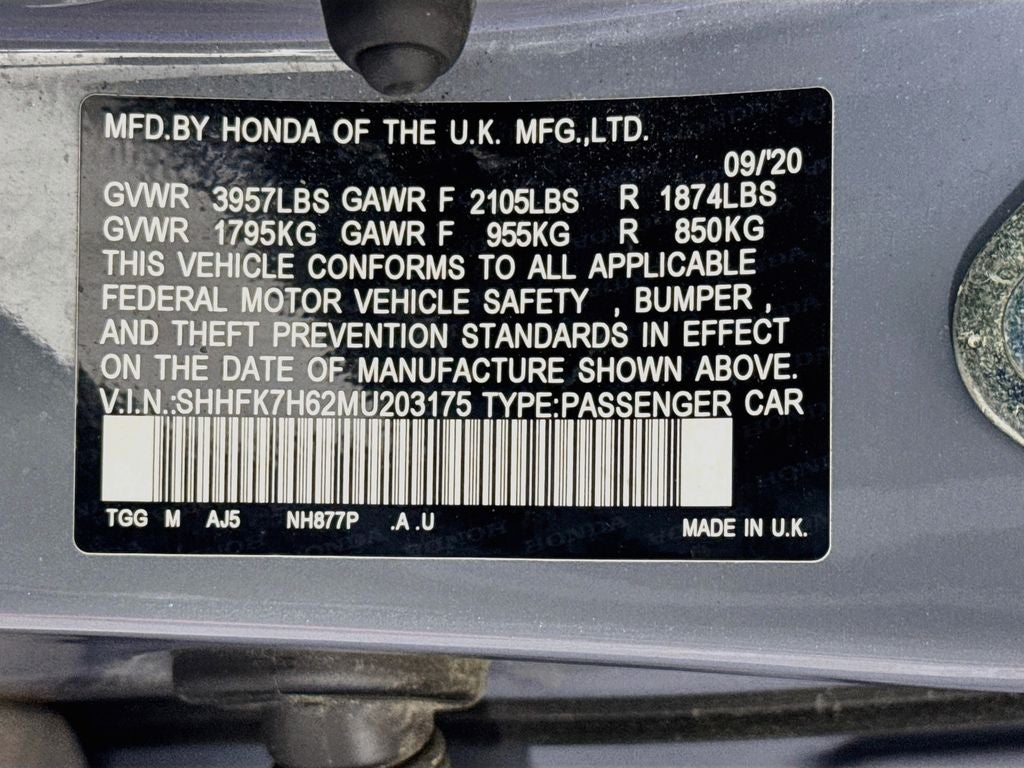 2021 Honda Civic Hatchback EX Hatchback