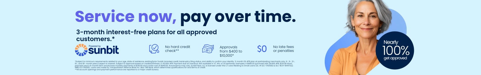 Sunbit- Service Now Pay Over Time